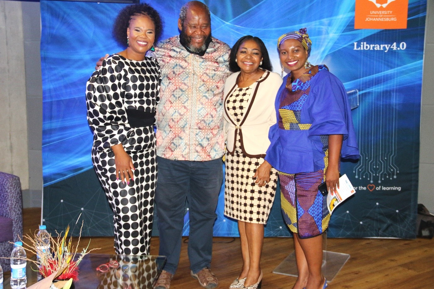 Veronica Mmakoma Motloutsi, author of the book, (left), accompanied by esteemed guests, including Deputy Minister of Public Service and Administration, Dr. Chana Pilane-Majake, and Former Statistician General, Dr. Pali Lehotla.