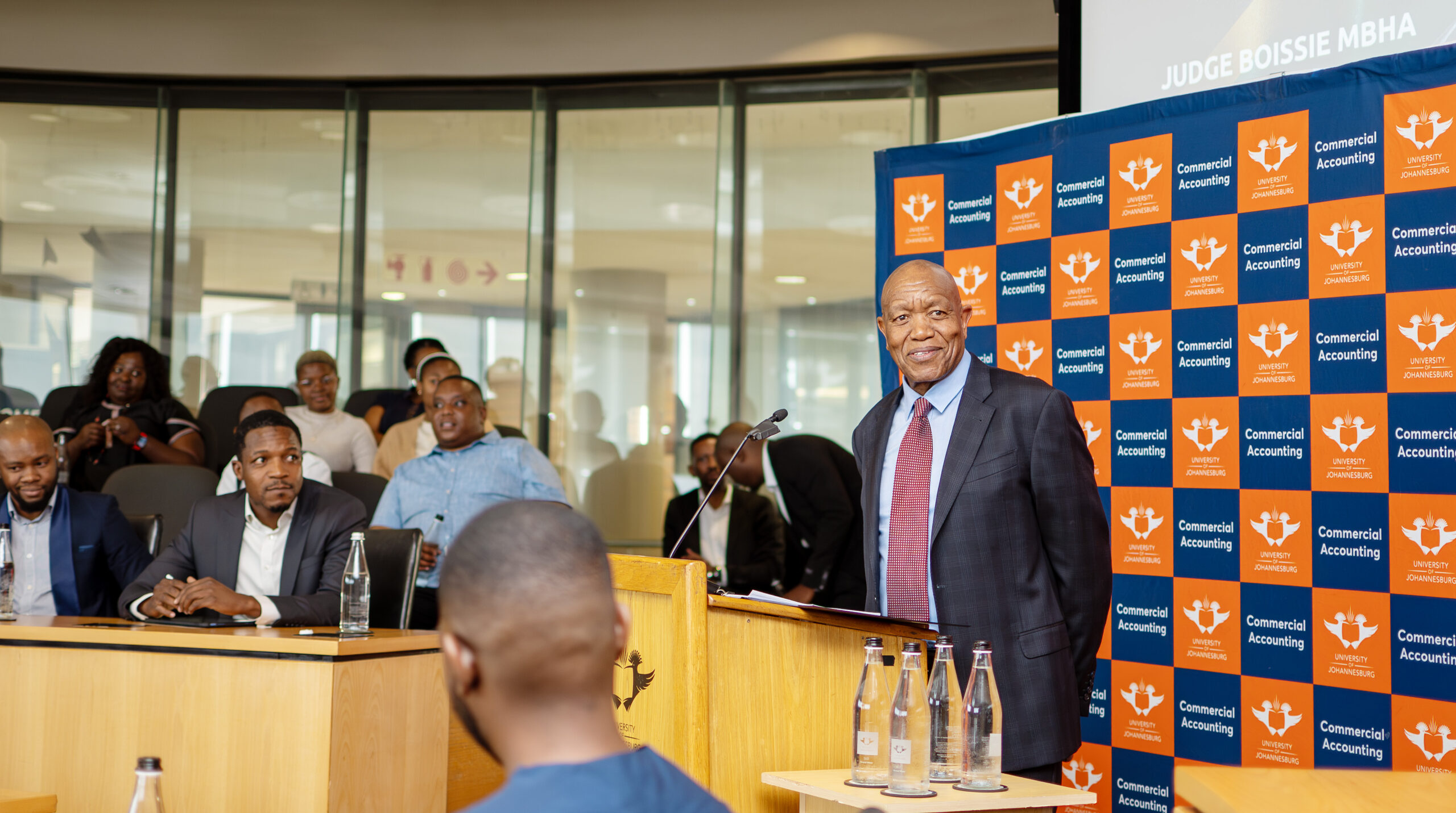Judge Boissie Mbha, Judge at  the Supreme Court of Appeals during his public lecture at UJ Photo: Supplied 