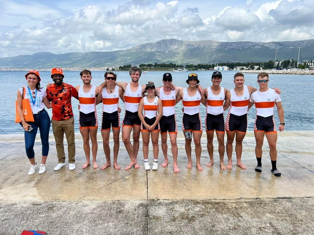 UJ Rowing Team with Coach Sizwe Ndlovu (in orange)