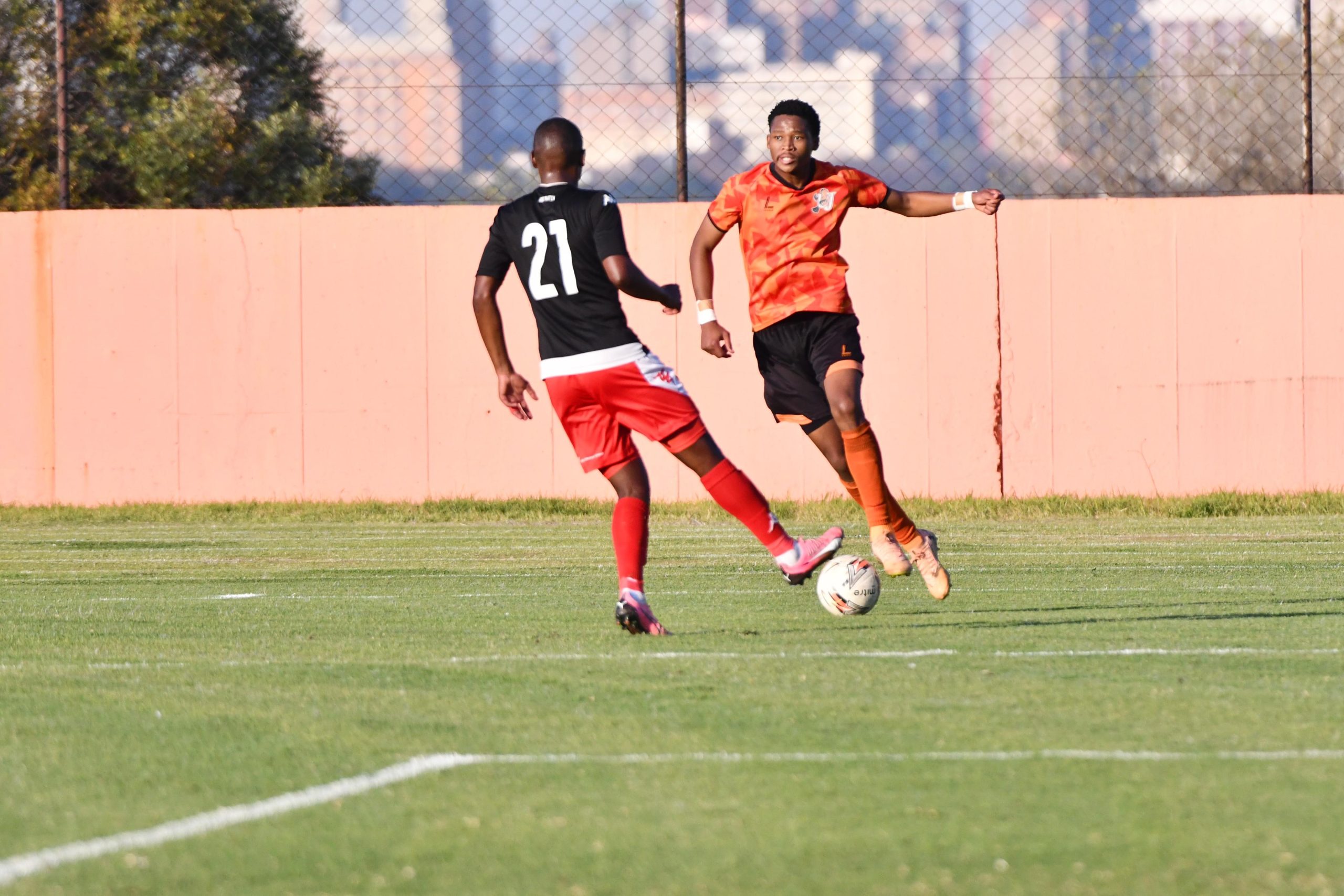 Siphosihle Nkambule playing in the closing match of Gauteng ABC Motsepe League at UJ's AW Muller Stadium on Saturday, 10 May 2025