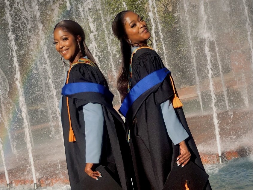 Twins Charlotte and Charmaine Setati