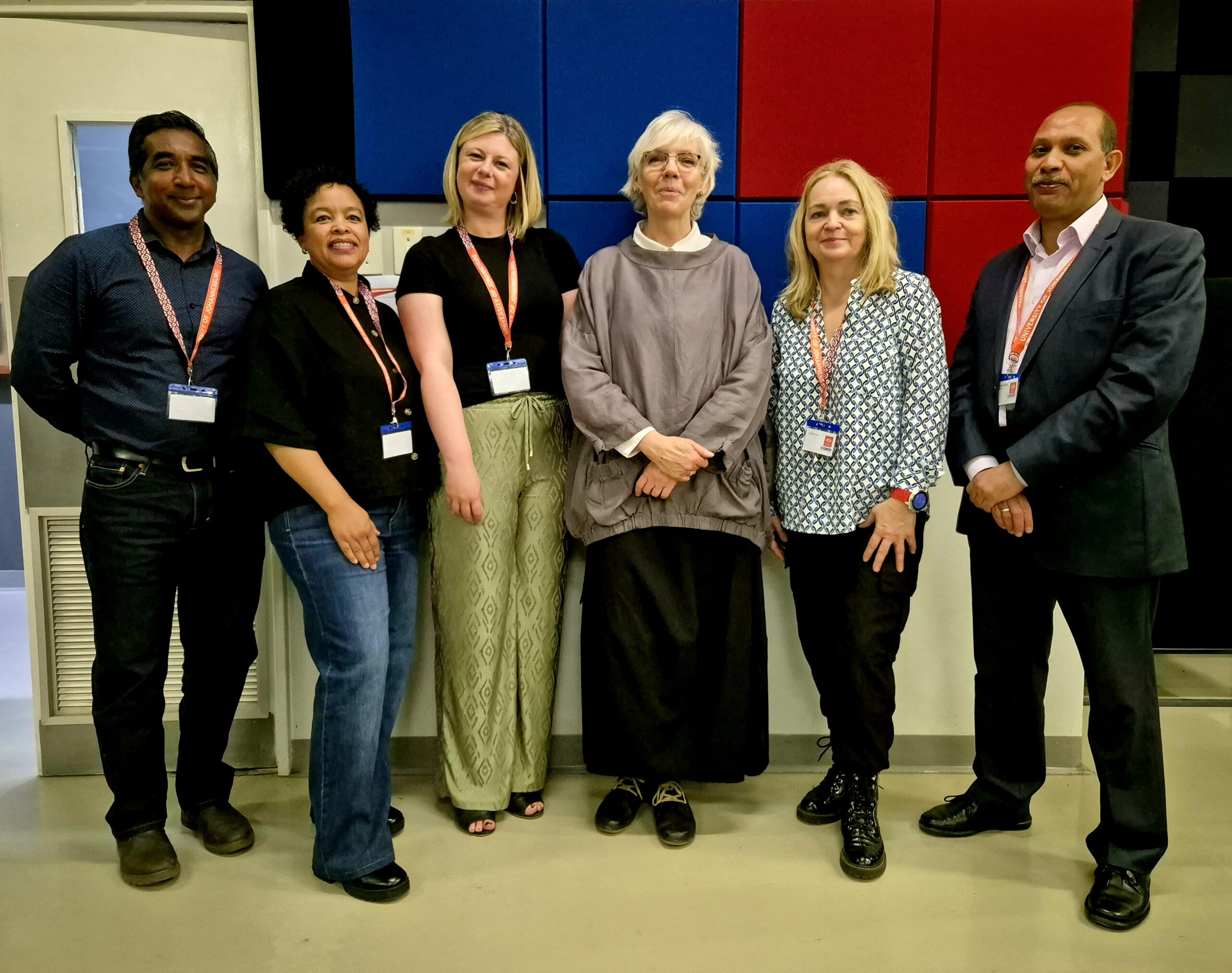 From left to right: Mr Jesse Naidoo (CTG Managing Director), Dr Adelaide Sheik (UJ Business Management Lecturer and TSP Project Initiator), Dr Jennifer Murray (GCU Lecturer, Fashion, Marketing, Tourism and Events), Prof Desiree Smal (Vice-Dean: Teaching and Learning, UJ), Dr Lindsey Carey (Reader in Sustainability and Marketing, GCU), and Prof Mohamed Emad Farrag (GCU, TSP Project Co-Initiator).