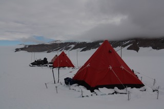 The team's camp in the Antartic. Photo: Supplied 