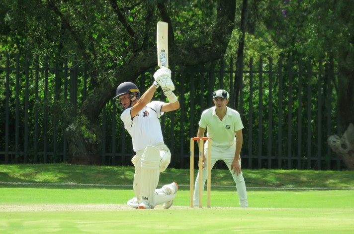 UJ Cricket player bats during a league match in Johannesburg